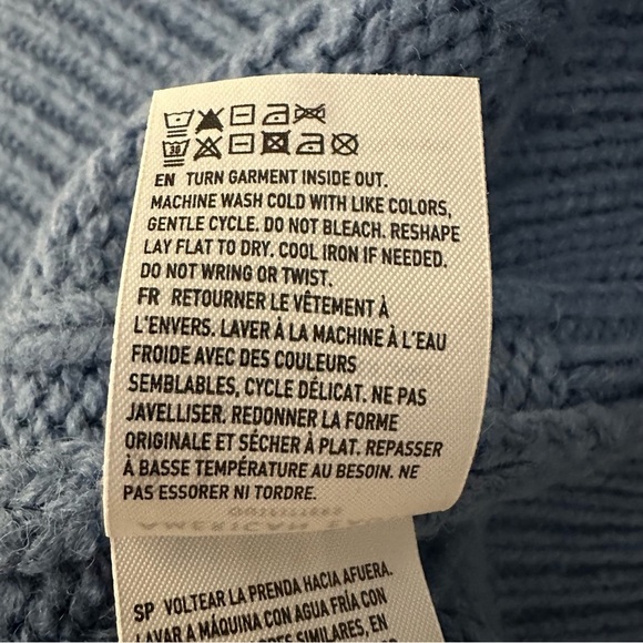 American Eagle blue waffle knit crewneck sweater Small - Picture 11 of 11